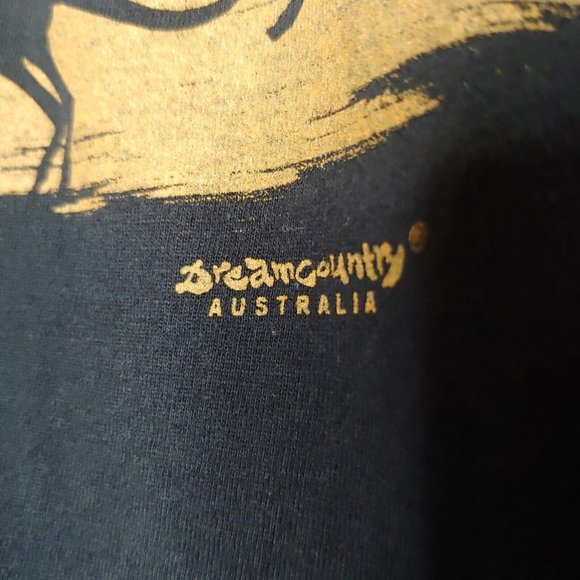 Australia Dream Country Kangaroo Mens Medium T Shirt Black Short Slv Down Under - Picture 4 of 4